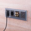 Миниатюра фото розетка с заземлением и шторками werkel черные матовый w1171108 | 220svet.ru