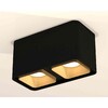 Миниатюра фото комплект накладного светильника ambrella light techno spot xs7851004 sbk/sgd черный песок/золото песок (c7851, n7704) | 220svet.ru