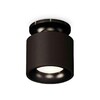 Миниатюра фото комплект накладного светильника ambrella light techno spot xs7511061 sbk/pbk черный песок/черный полированный (n7926, c7511, n7011) | 220svet.ru