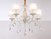 Миниатюра фото подвесная люстра с абажурами и хрусталем ambrella light tr4547 | 220svet.ru