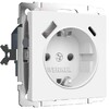 Миниатюра фото розетка с заземлением, шторками и usb тип a+c werkel белый матовый w1171761 4690389213267 | 220svet.ru