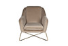 Миниатюра фото кресло велюр бежевый/мат.золотой garda decor 46as-ar2976-bg | 220svet.ru