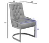 Миниатюра фото стул велюр светло-серый/хром garda decor 76ar-62105 | 220svet.ru