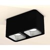 Миниатюра фото комплект накладного светильника ambrella light techno spot xs7851003 sbk/ssl черный песок/серебро песок (c7851, n7703) | 220svet.ru