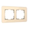 Миниатюра фото рамка из стекла на 2 поста werkel elite айвори w0022443 | 220svet.ru