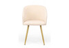 Миниатюра фото стул на металлокаркасе woodville монер бежевый (glory 03) / золотой 632629 | 220svet.ru