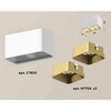 Миниатюра фото комплект накладного светильника ambrella light techno spot xs7850004 swh/sgd белый песок/золото песок (c7850, n7704) | 220svet.ru