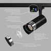 Миниатюра фото трековый однофазныйсветильник denkirs dk6451-bk | 220svet.ru