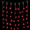 Миниатюра фото гирлянда занавес 2 x 2 м красный 220в, 400 led, провод черный пвх, ip54 ltc pcl402-11-2r | 220svet.ru