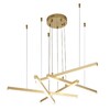 Миниатюра фото подвесной светодиодный светильник indigo paralleli 14017/5p gold v000087l | 220svet.ru