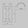 Миниатюра фото шинопровод магнитный накладной/подвесной maytoni busbar trunkings flarity trx154-2sr-d1800-pt | 220svet.ru