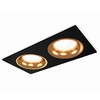 Миниатюра фото комплект встраиваемого светильника ambrella light techno spot xc7636005 sbk/pyg черный песок/золото желтое полированное (c7636, n7014) | 220svet.ru