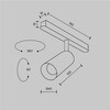 Миниатюра фото трековый магнитный светодиодный светильник maytoni focus led tr032-2-5w3k-m-bbs | 220svet.ru