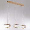 Миниатюра фото подвесной светодиодный светильник delight collection md24020901-3b gold/cognac | 220svet.ru