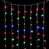 Миниатюра фото гирлянда занавес облегченный 2 x 3 м разноцветный 220в, 600 led, провод прозрачный пвх, ip54 ltc pcl600not-10-2m | 220svet.ru