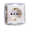 Миниатюра фото розетка 2к+з mono electric despina/ larissa 16a 250v винтовое подключение жемчуг 500-002521-117 | 220svet.ru