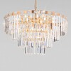 Миниатюра фото подвесная люстра eurosvet 10130/10 золото/прозрачный хрусталь strotskis | 220svet.ru
