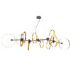 Миниатюра фото подвесная люстра crystal lux armonica sp8 black/brass v2 | 220svet.ru