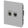 Миниатюра фото розетка эра arktik 16-3110-03 комбинированная rj45+tv алюминий б0070496 | 220svet.ru
