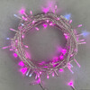 Миниатюра фото гирлянда нить 10м розовая с мерцанием белого диода 24в, 100 led, провод прозрачный пвх, ip54 ltc pst100blw-10-1p | 220svet.ru