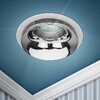 Миниатюра фото светильник встраиваемый декоративный эра kl103 wh/ch под лампу mr16 gu5.3 белый/хром б0056353 | 220svet.ru