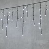 Миниатюра фото гирлянда бахрома 3,1 x 0,5 м белая 24в, 150 led, провод черный пвх, ip54 ltc pil150-11-1w | 220svet.ru