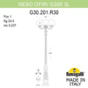 Миниатюра фото парковый фонарь fumagalli nebo ofir/g300 3l g30.202.r30.vze27 | 220svet.ru