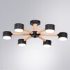 Миниатюра фото потолочная люстра arte lamp tenda a1624pl-6bk | 220svet.ru